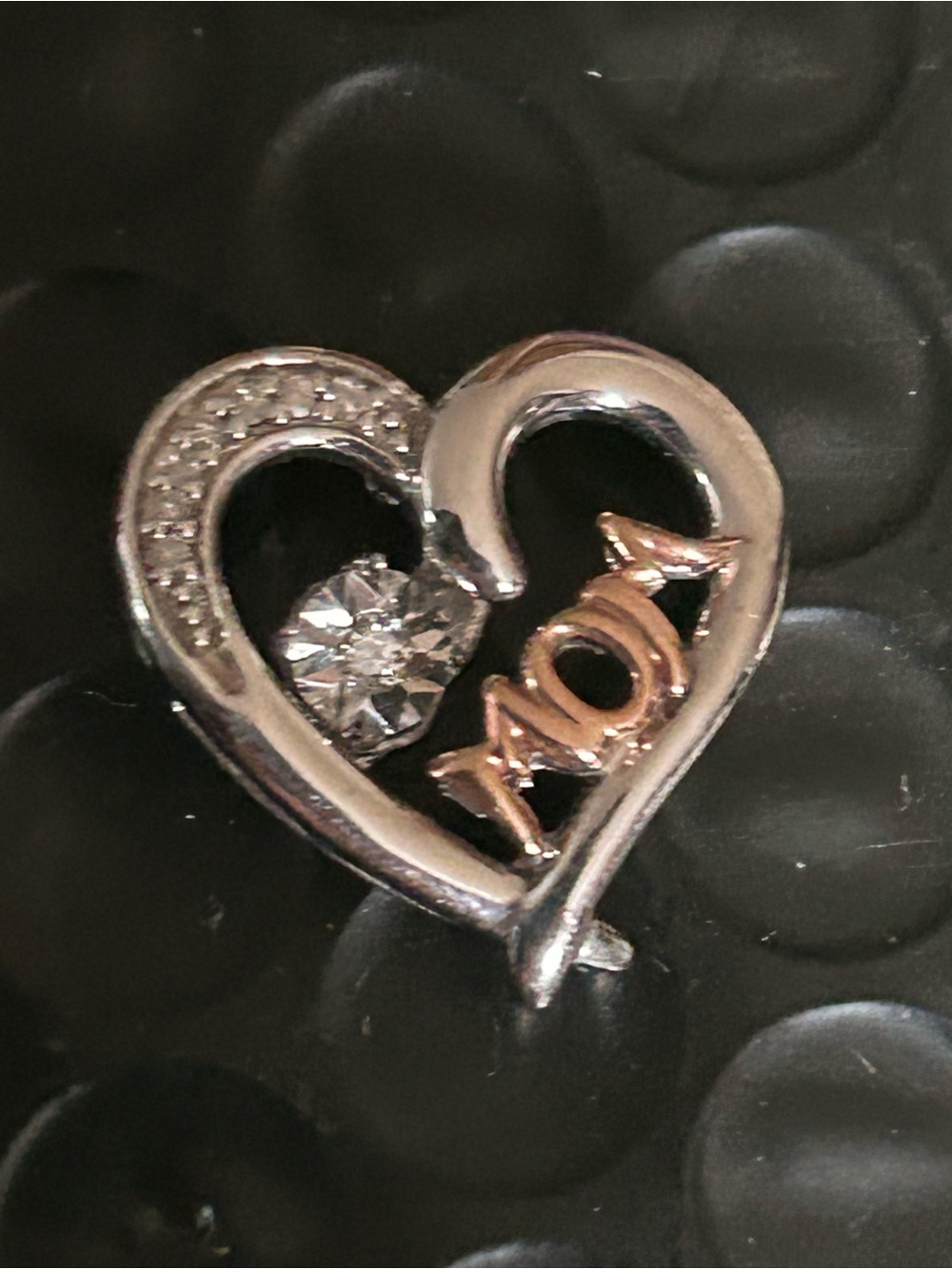 Sterling silver 10K Gold Mom Pendent